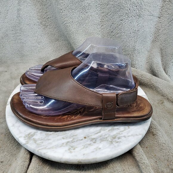 Born Shoes Womens Size 9 M/W Brown Leather Thong Slingback Sandals - Picture 1 of 10